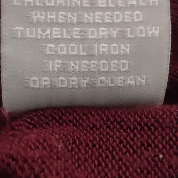 JOAN VASS CRANBERRY SHEER COWLED OPEN FRONT OVERSIZED VERY LONG SWEATER SIZE S - Picture 8 of 8